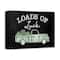 Loads Of Luck Plaid Truck 11" x 14" Canvas Wall Art